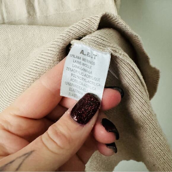 Monnari Flowey top tight bottom tan sweater dress woman’s S/M - Picture 8 of 10